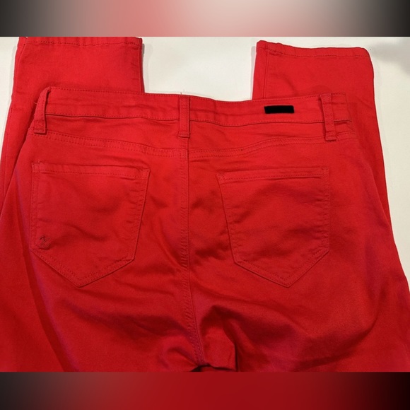 Kut From The Kloth Crop Skinny Red Pants Size 10 - Picture 6 of 6